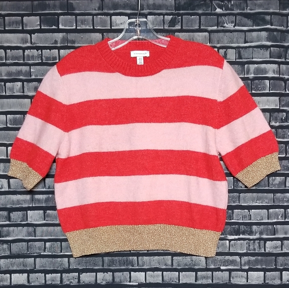 Topshop Metallic Band Sweater - Picture 1 of 8